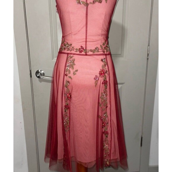 Vintage Y2K BCBG MaxAzria Princess Fairy Dress Womens Size 2 Tulle Mesh Sequins - Picture 14 of 15